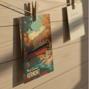  Vermont overdekte brug reizen Briefkaart