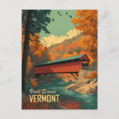  Vermont overdekte brug reizen Briefkaart (Voorkant)