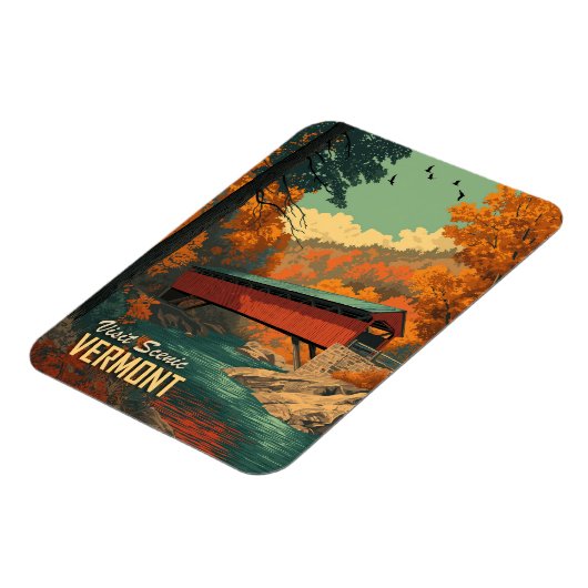  Vermont overdekte brug reizen Magneet (Linkerzijde)