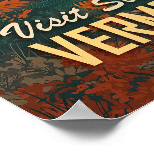 Vermont overdekte brug reizen Poster (Hoek)