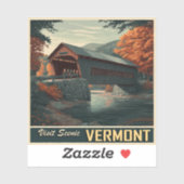  Vermont overdekte brug reizen Sticker (Vel)