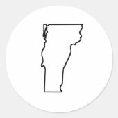 Vermont-overzicht Ronde Sticker (Voorkant)