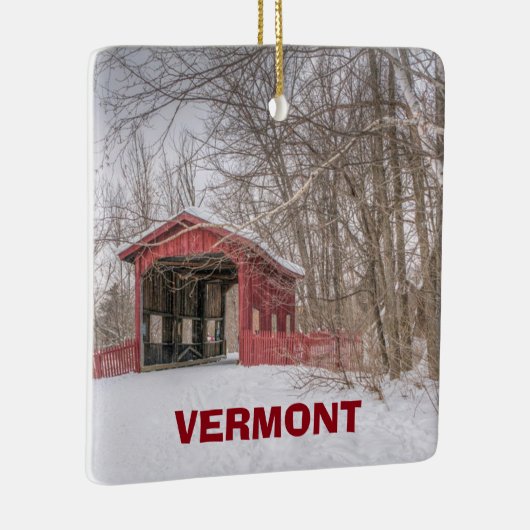 Vermont Panorama kerstversiering Keramisch Ornament (Rechts)