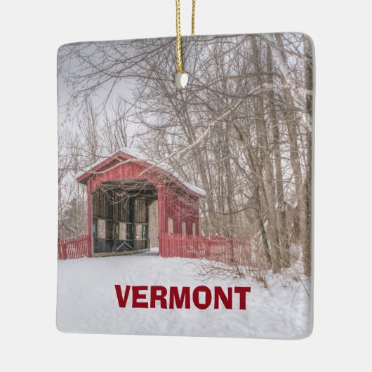 Vermont Panorama kerstversiering Keramisch Ornament (Links)