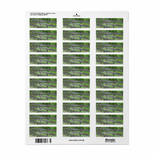 Vermont Picket Fence Etiket (Full Sheet)