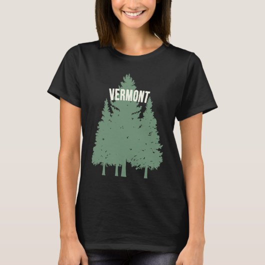 Vermont Pine Tree T-shirt (Voorkant)
