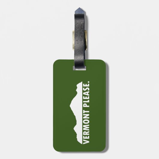 Vermont Please Bagagelabel (Achterkant verticaal)