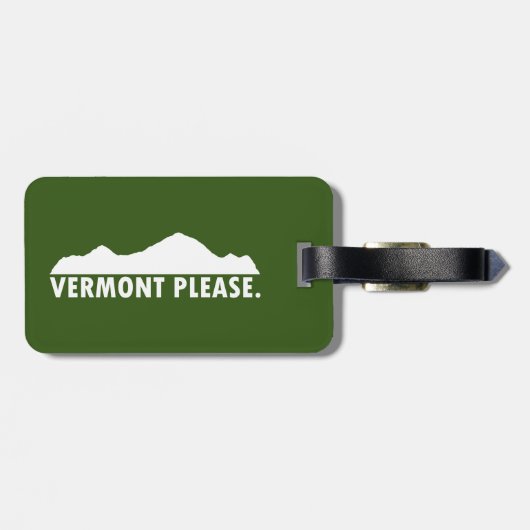 Vermont Please Bagagelabel (Achterkant horizontaal)