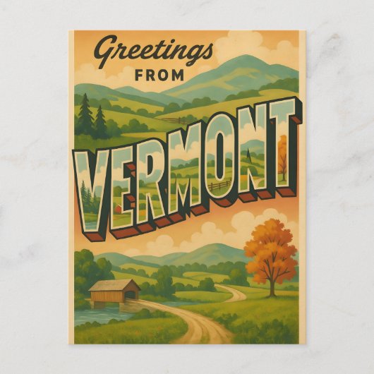 Vermont Postcard Briefkaart (Voorkant)