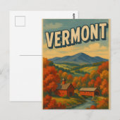 VERMONT Postcard Briefkaart (Voorkant / Achterkant)