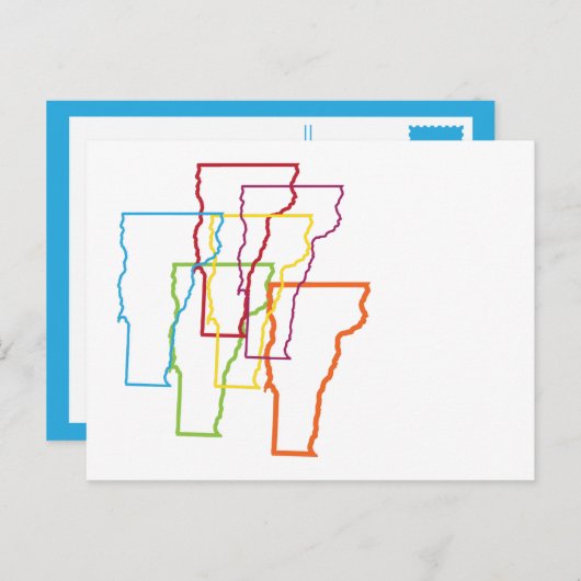 vermont pride blur briefkaart (Voorkant / Achterkant)