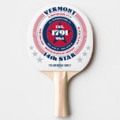 Vermont Pride Circular Typography Monogram Tafeltennisbatje (Voorkant)