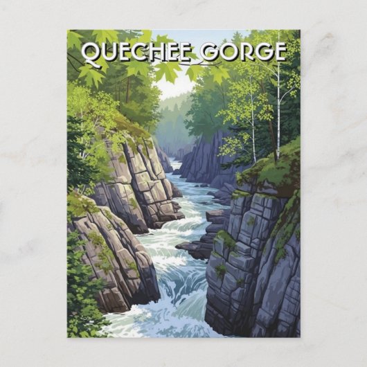 Vermont Quechee Gorge Reis Briefkaart (Voorkant)