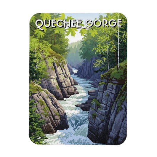 Vermont Quechee Gorge Reis Magneet (Verticaal)