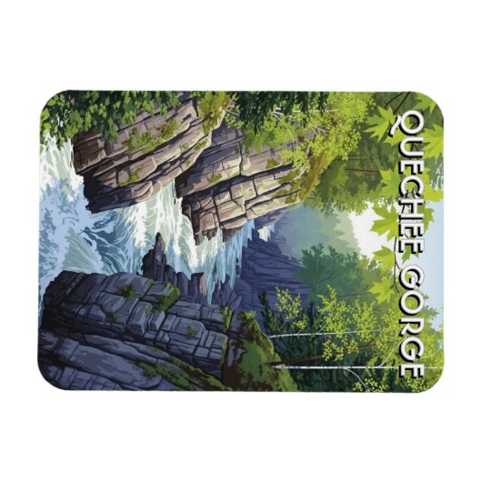 Vermont Quechee Gorge Travel Magneet (Horizontaal)
