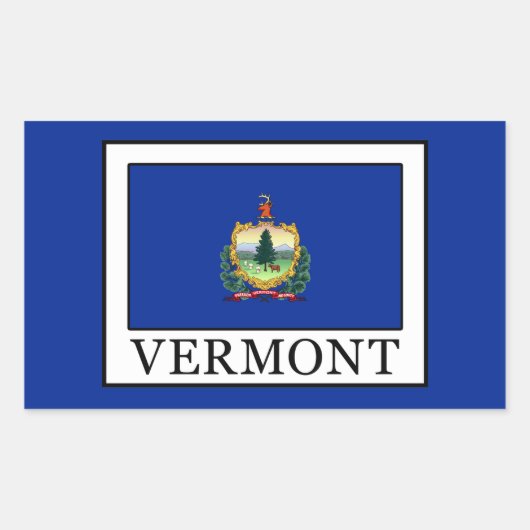 Vermont Rechthoekige Sticker (Voorkant)
