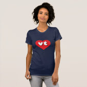 Vermont red hart - Ik hou van vt T-shirt (Voorkant volledig)