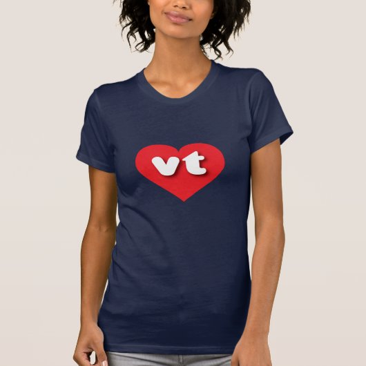 Vermont red hart - Ik hou van vt T-shirt (Voorkant)