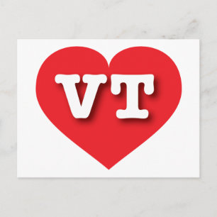 Vermont Red Heart - Ik hou van VT Briefkaart