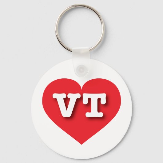 Vermont Red Heart - Ik hou van VT Sleutelhanger (Voorkant)
