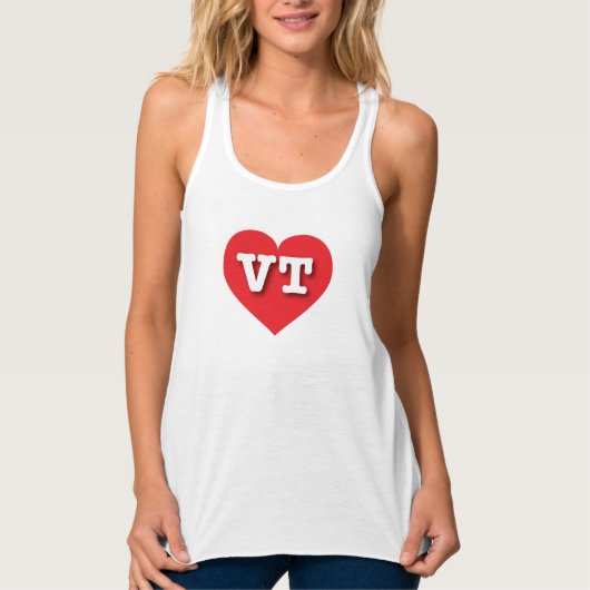 Vermont Red Heart - Ik hou van VT Tanktop (Voorkant)