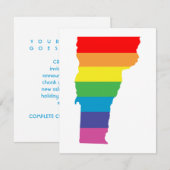 vermont-regenboog kaart (Voorkant / Achterkant)
