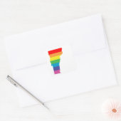 vermont-regenboog vierkante sticker (Envelop)
