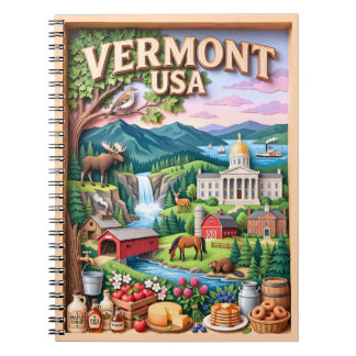 Vermont Reisoriëntepunten Bergen Natuurlijke omgev Notitieboek