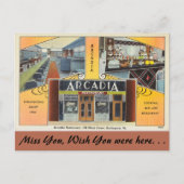 Vermont, restaurant Arcadia, Burlington Briefkaart (Voorkant)