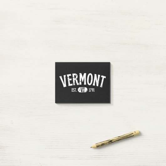Vermont Retro VT Post-it® Notes (Op bureau)