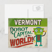 Vermont Robot - Funny  Briefkaart (Voorkant / Achterkant)