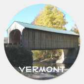 Vermont Ronde Sticker (Voorkant)