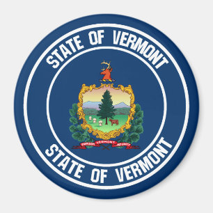 Vermont Round Emblem Magneet