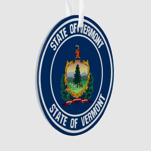 Vermont Round Emblem Ornament (voorkant)