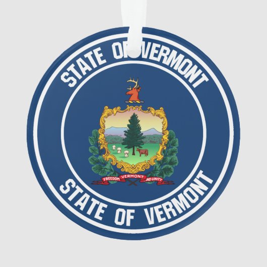 Vermont Round Emblem Ornament (achterkant)