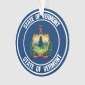 Vermont Round Emblem Ornament (voorkant)