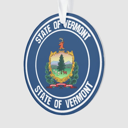 Vermont Round Emblem Ornament (voorkant)
