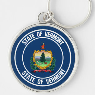 Vermont Round Emblem Sleutelhanger