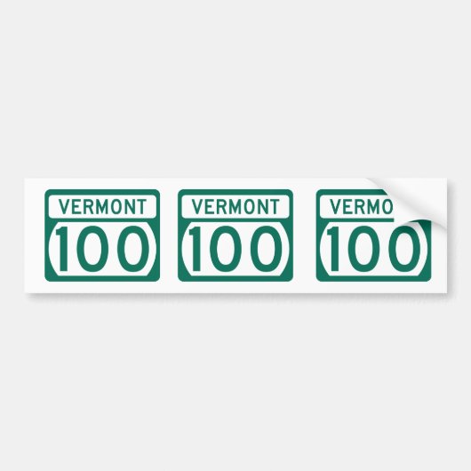 Vermont Route 100 Bumpersticker (Voorkant)