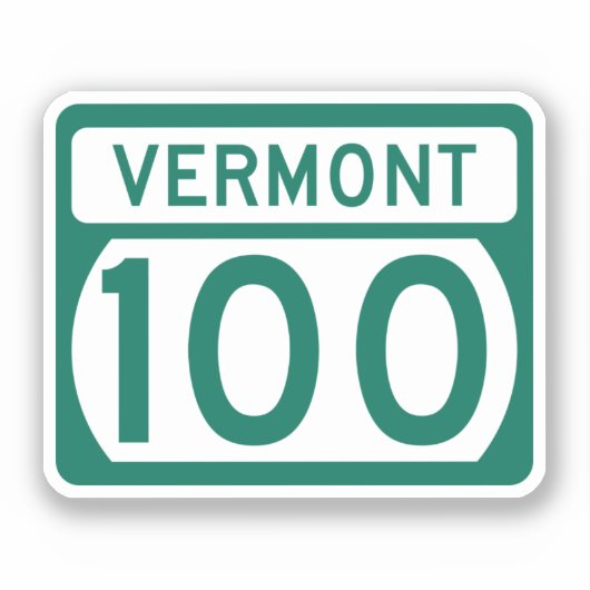 Vermont Route 100 Sticker (Voorkant)