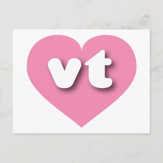 Vermont roze hart - Ik hou van vt Briefkaart (Voorkant)