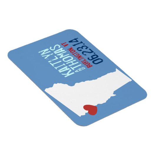 Vermont Save the Date - stad Magneet (Rechterzijde)