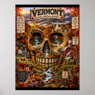Vermont Schedel Kunstprint State of Mind Poster