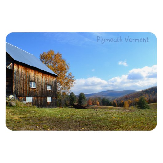 Vermont Schuur en Uitzicht Magnet Magneet (Horizontaal)