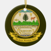 Vermont Seal Keramisch Ornament (Voorkant)
