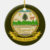 Vermont Seal Keramisch Ornament (Achterkant)