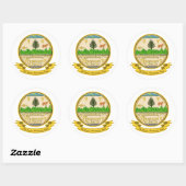 Vermont Seal Ronde Sticker (Vel)