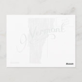 Vermont Shaped  Gray Typografie Name Briefkaart (Achterkant)