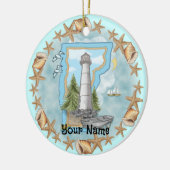 Vermont Shells Lighthouse Ornament (Links)