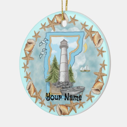 Vermont Shells Lighthouse Ornament (Links)
